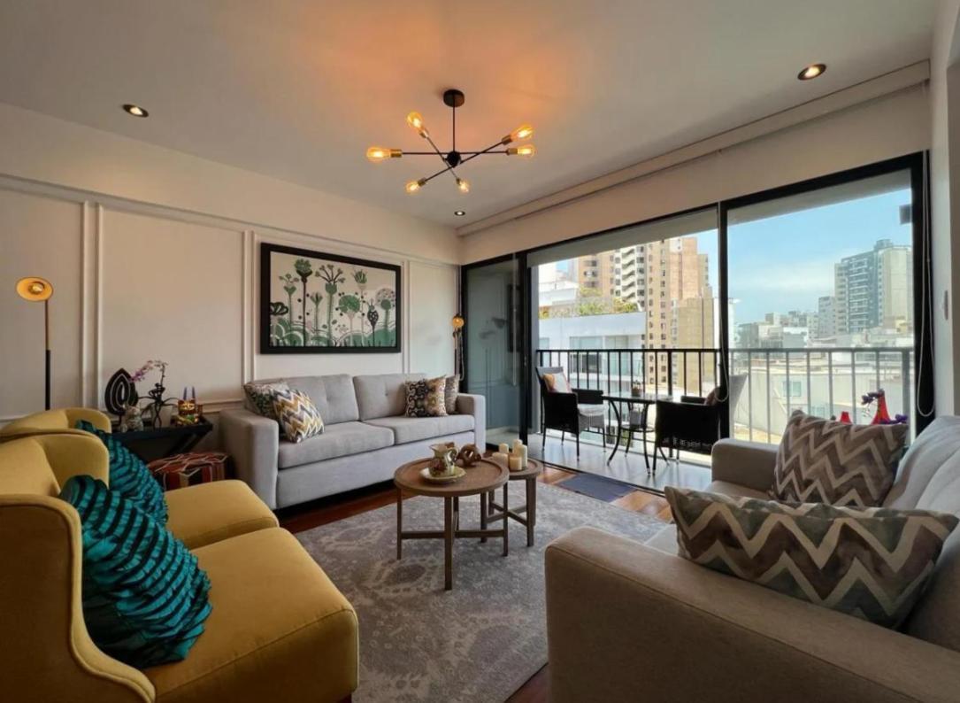 Exclusivo Y Moderno Depa En Miraflores Vista Al Mar Y A La Ciudad Amoblado Apartments Distretto di Distretto di Lima Esterno foto